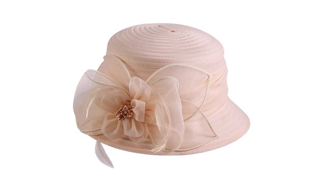 柯根紗帽，車縫布條帽